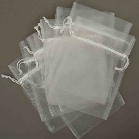 Sacchetti "Organza" 10 Pezzi - 17x12 Cm / Bianco