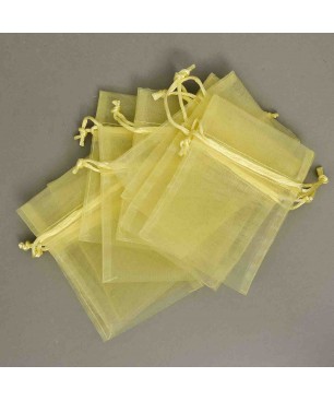 Sacchetti "Organza" 10 Pezzi - 9x12 Cm / Giallo