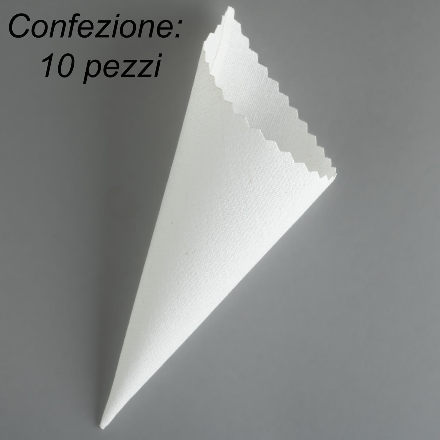 Coni portariso "Cotone" 10 Pezzi - 6x18 Cm / Bianco