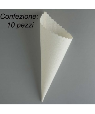 Coni portariso "Cotone" 10 Pezzi - 6x18 Cm / Crema