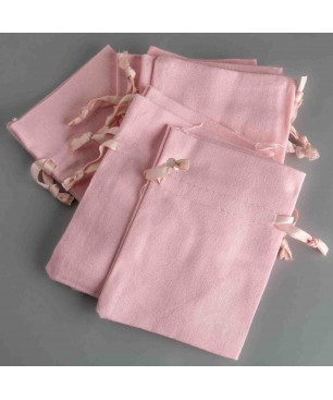 Sacchetti "Cotone" 10 Pezzi - 9x12 Cm / Rosa