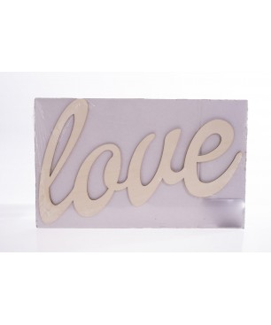 Scritta "love" in legno - 2 Misure - 34x21 cm