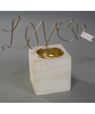 Porta tealight scritta "LOVE"