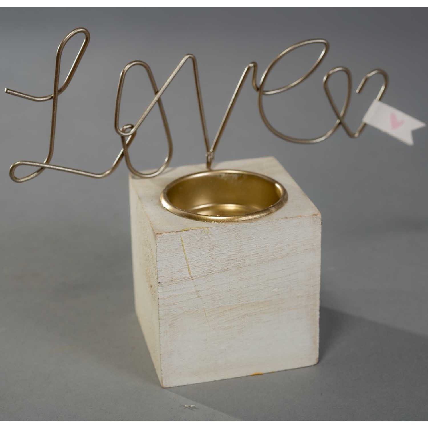 Porta tealight scritta "LOVE"