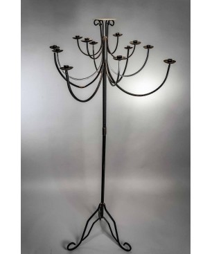 Candelabro St Barth in ferro nero