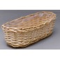 Cesto ovale in vimini color beige - Varie misure - 34x14 cm