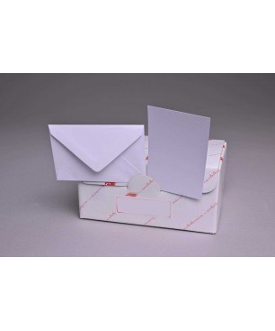 Bigliettini e buste 200 Pezzi - 7x11 Cm / Bianco