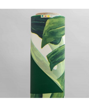 Bobina con decorazione foglia di Monstera in PPL 1x25 M -Verde Scuro