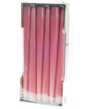 Candele coniche 250/25 MM 12 Pezzi -Rosa scuro