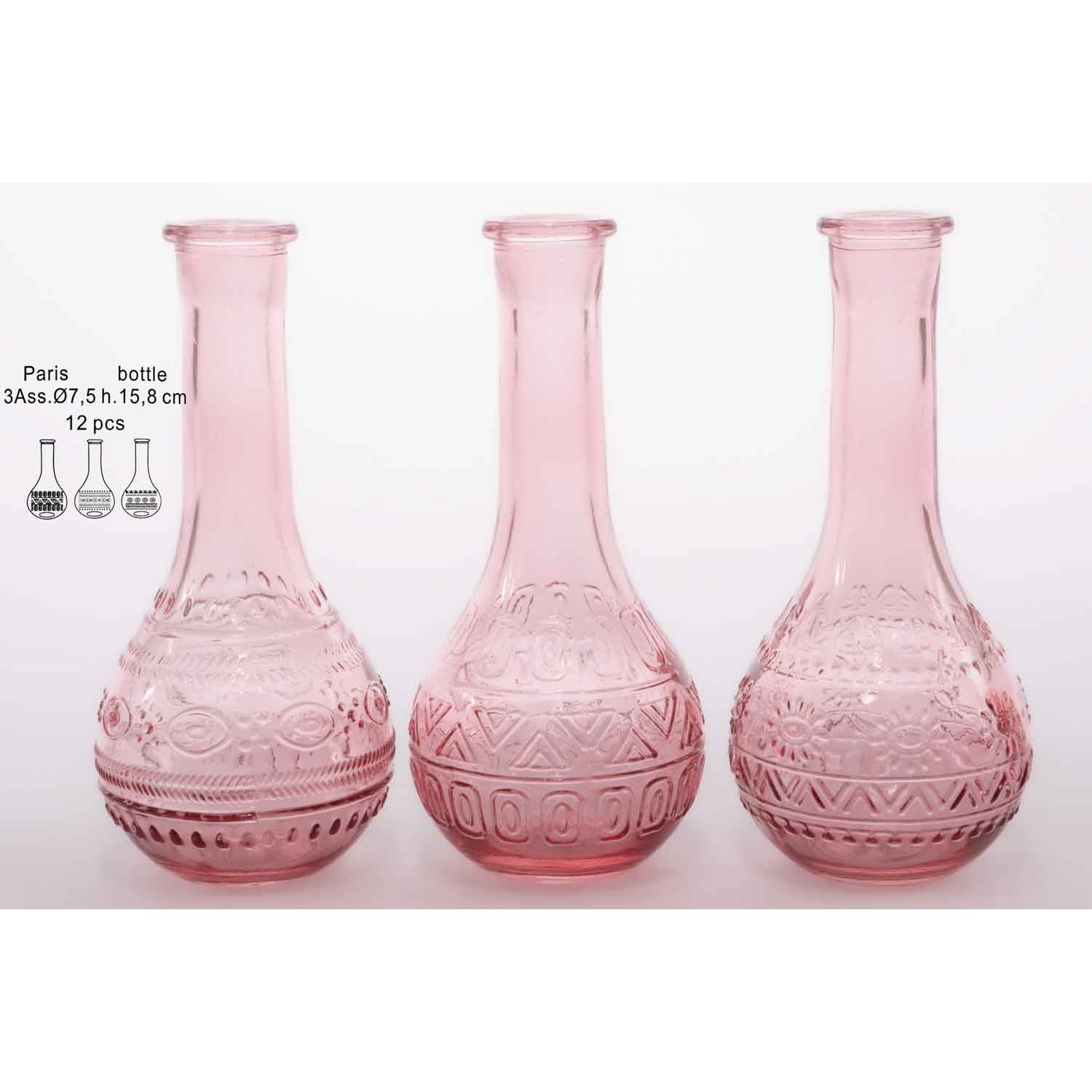 Bottiglie "Paris" D 7,5 Cm - Rosa