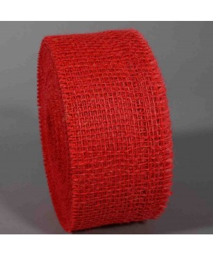 Nastro in Juta - 60 Mm x 20 M / Rosso