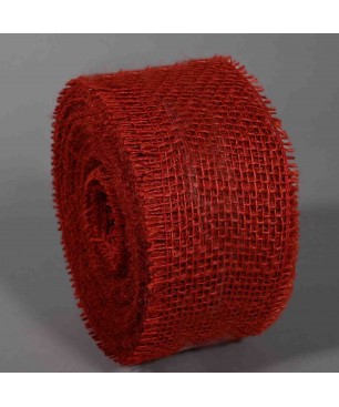 Nastro in Juta - 60 Mm x 20 M / Rosso scuro