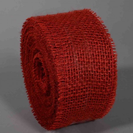 Nastro in Juta - 60 Mm x 20 M / Rosso scuro