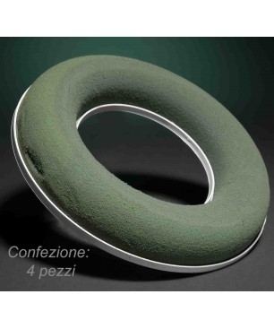 Anello in spugna con base in plastica - D 17x2,5 Cm / Confezione 6 Pezzi