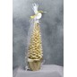 Candela dorata a forma di albero natalizio - 2 Misure - H 28,5 cm