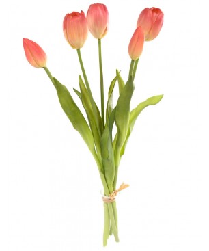 Tulipani "Real touch" - Crema/rosa