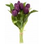 Tulipani "Real touch" in mazzo - Viola