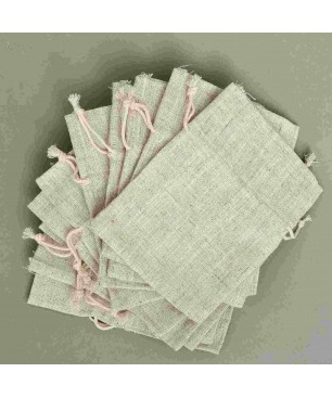 Sacchetti in cotone 10 X 14 CM colore naturale - 10 Pezzi