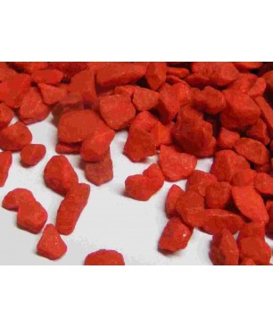 Pietra decorativa in sacchetto da 1 Kg - Rosso amore 