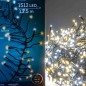 Catena di luci LED Cluster / Twinkle - Filo Nero / Luce bianca e calda - 13,5 M / 1512 LED