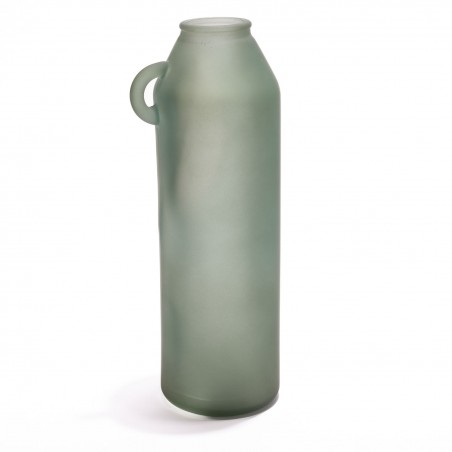 Vaso in vetro riciclato - Verde satin / D 17x45 Cm