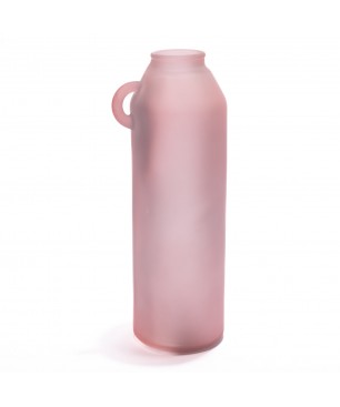 Vaso in vatro riciclato - Rosa chiaro satin / D 17x45 Cm