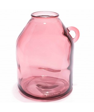 Vaso in vetro riciclato - Rosa chiaro - D 21,5x25,5 Cm