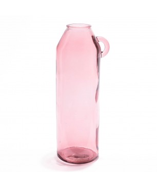 Vaso in vetro riciclato - Rosa chiaro / D17x45 Cm