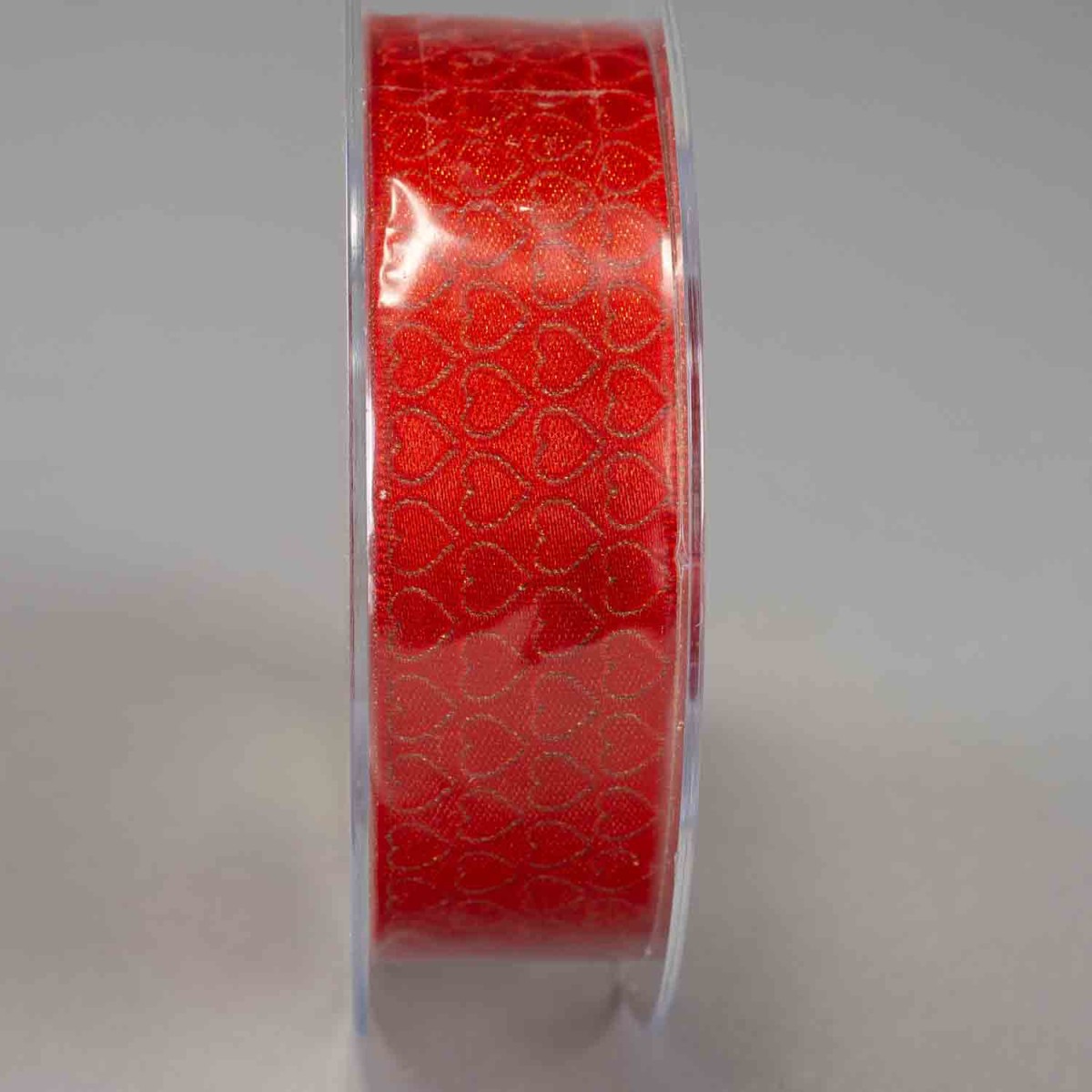 Nastro con cuori laser - 25 Mm x 15 M / Rosso