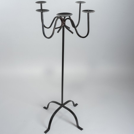 Candelabro in ferro nero - 100 Cm