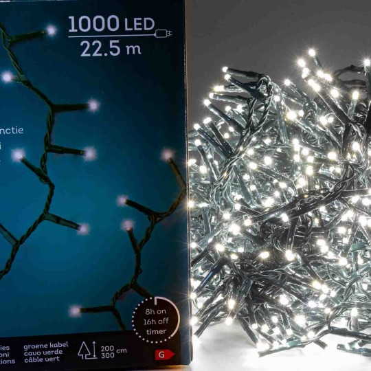 Catena di luci LED Compact / Twinkle - Filo Verde / Luce bianca calda - 22,5 M / 1000 LED