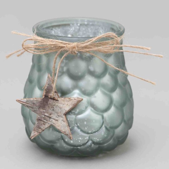 Vaso di vetro "pigna" porta tealight