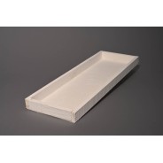 Base rettangolare in legno - 42x14x3 Cm / Bianco