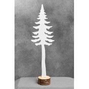 Albero in legno bianco - Due formati - 31 cm