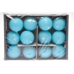 Candele sferiche 60 MM vari colori - Confezione 12 pezzi - Turchese