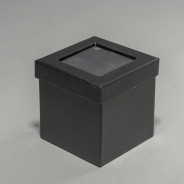 Scatola cubo con finestra trasparente - 10x10x10 Cm / Nero