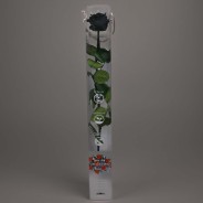 Rosa stabilizzata con stelo - 55 CM - Nero