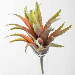 Succulenta artificiale verde/rosso in pick - 24 Cm