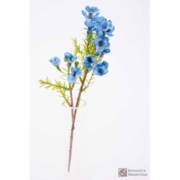 Wax Flower 25 Cm - Stelo / Blu