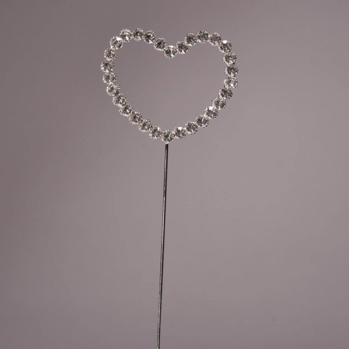 Cuore in pick - 15 Cm / Argento e cristalli