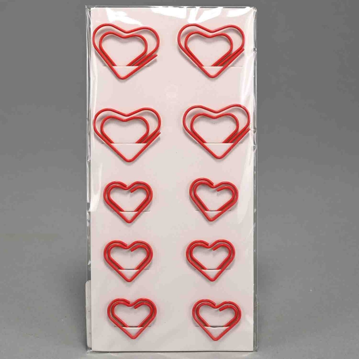 Cuore clip rosso in metallo 10 Pezzi - 2/3 Cm