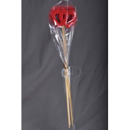 Cuori rossi intrecciati su pick - 6 pezzi