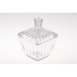 Contenitore quadrato in vetro con coperchio