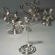 Clip a cuore color argento - 10 pezzi