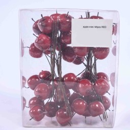 Mele rosse artificiali in scatola 48 pezzi - 10 Cm