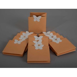 Sacchetti portavaso arancioni in busta da 12 pezzi -10,5x10,5 Cm - H 10,5 Cm - Arancio