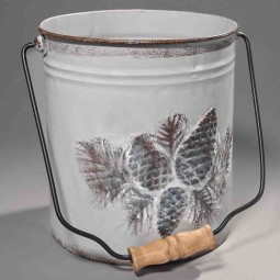 Secchiello natalizio in metallo - D 20 Cm