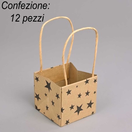 Contenitori in carta 8,5x8,5x8 Cm - 12 Pezzi