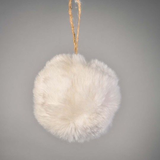 Pallina in peluche - D 10 Cm - 1 Pezzi - Bianco