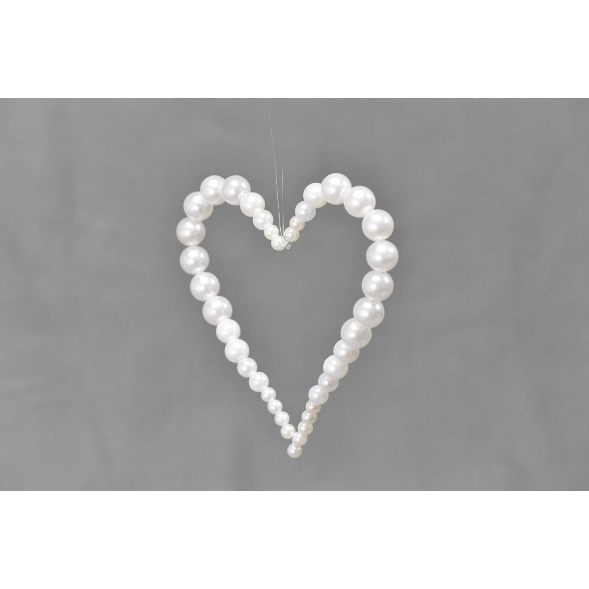 Cuore di perle - 12 Cm / Bianco